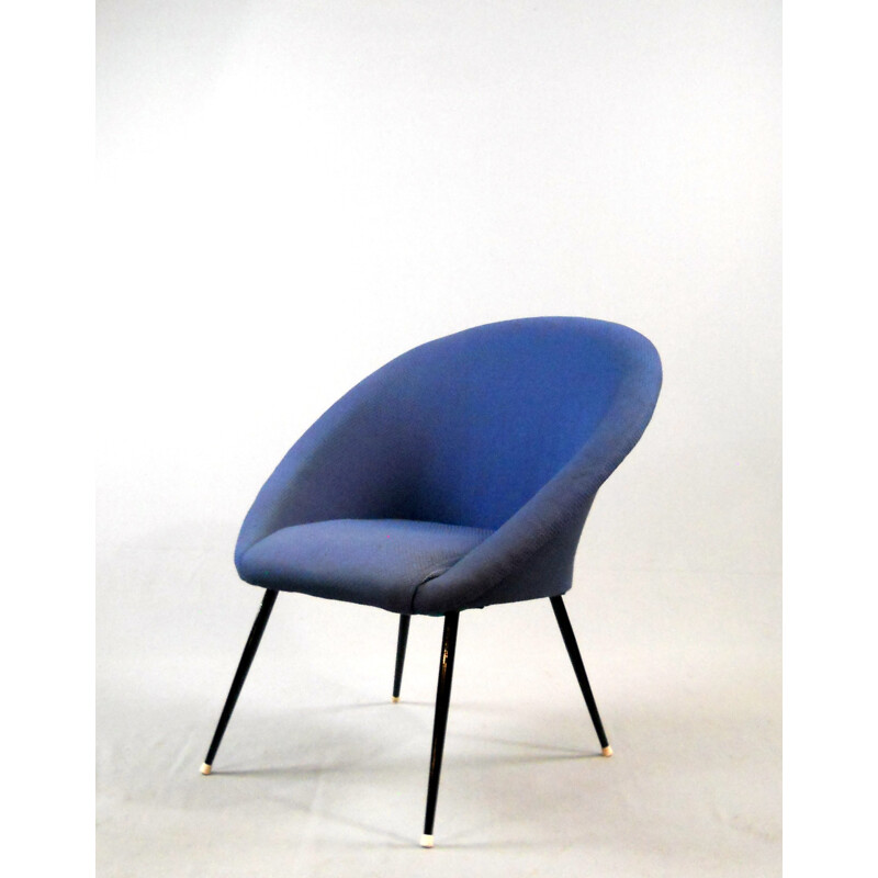Pair of vintage blue armchairs - 1960s