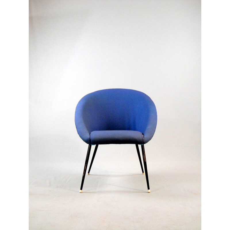 Paire de fauteuils bleus vintage - 1960