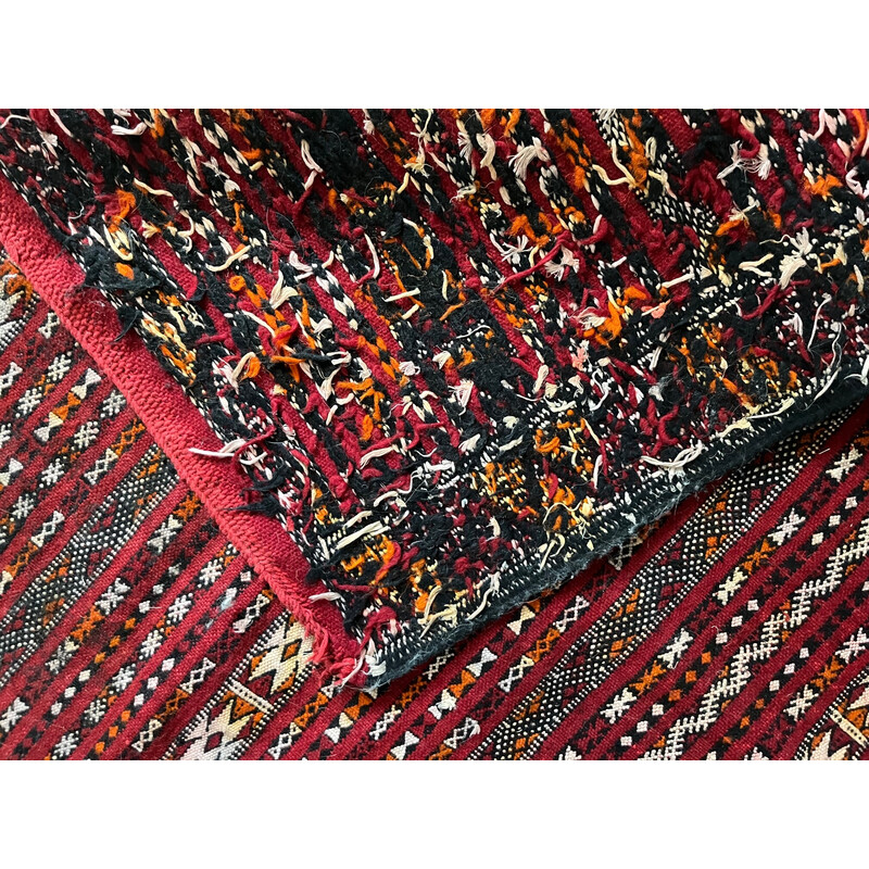Vintage hand-woven wool kilim rug, 1970
