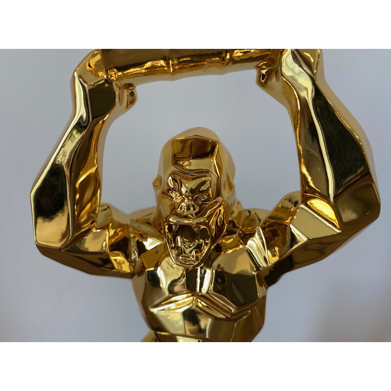 Vintage sculpture Kong oil spirit gold by Richard Orlinski, 2022