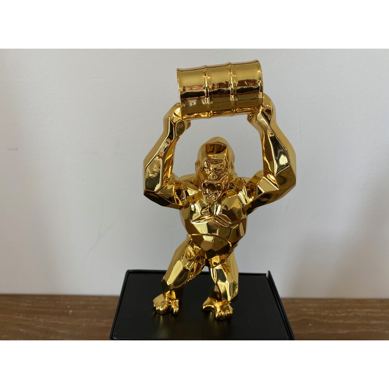 Escultura vintage Kong óleo espírito ouro de Richard Orlinski, 2022