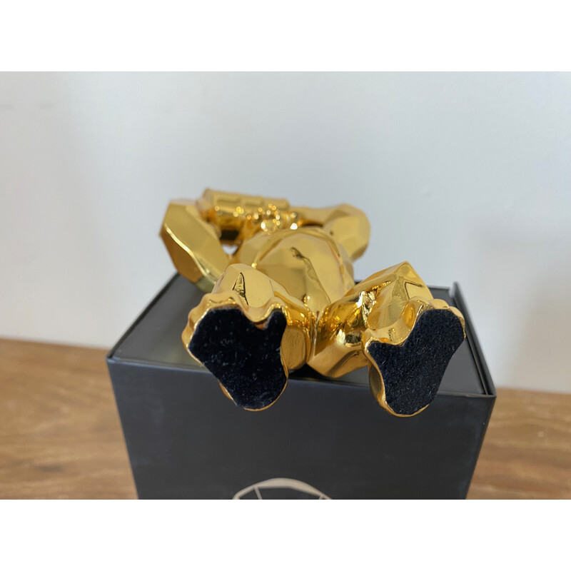 Beeldhouwwerk vintage Kong olie spirit goud de Richard Orlinski, 2022