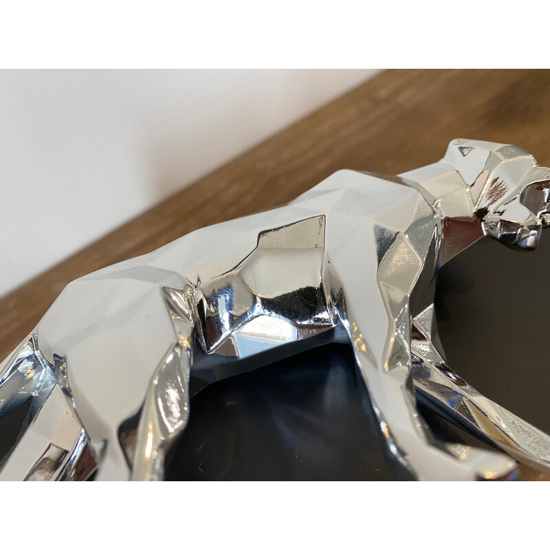 Sculpture vintage Panthère spirit silver de Richard Orlinski, 2021