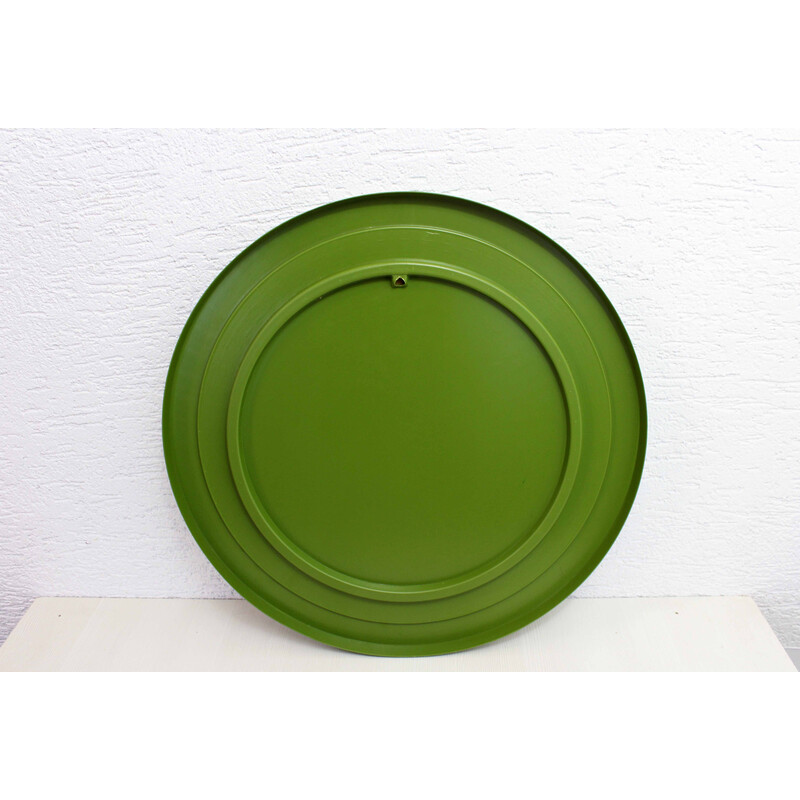 Grüner runder Vintage-Spiegel, 1970