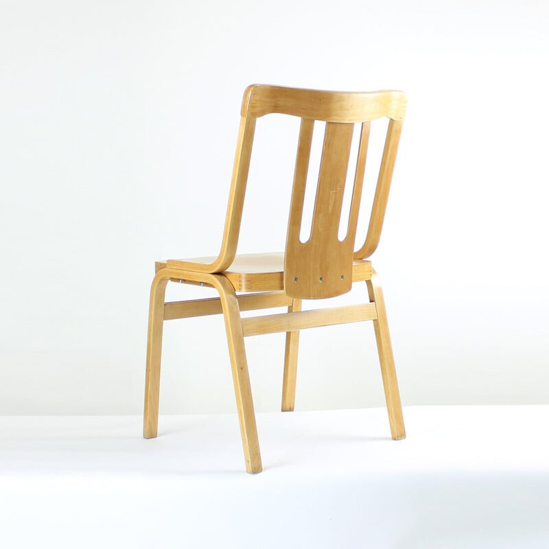 Mid century wooden dining chair by Ton, Czechoslovakia 1960s