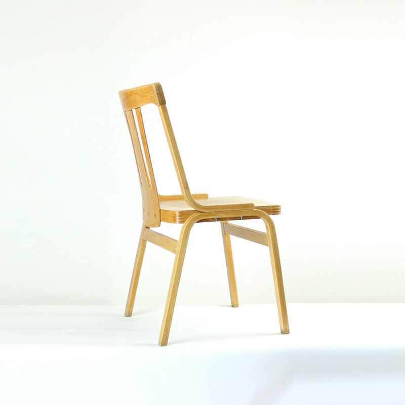 Chaise vintage en bois par Ton, Tchécoslovaquie 1960