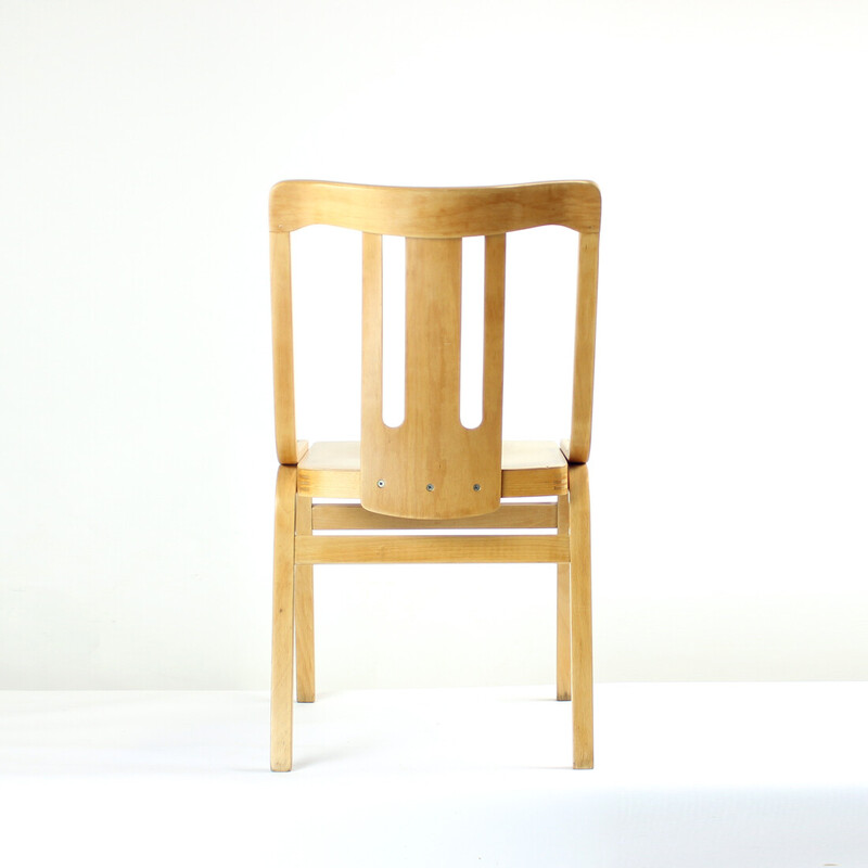 Mid century wooden dining chair by Ton, Czechoslovakia 1960s