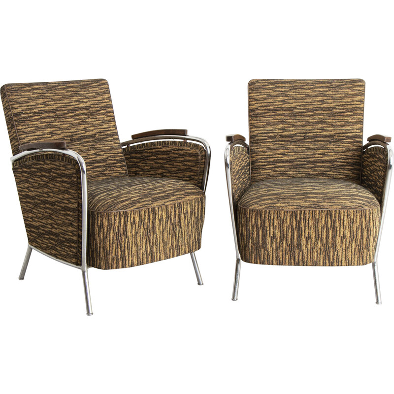 Pair of vintage club armchairs by Jószef Peresztegi, 1961