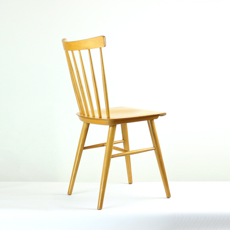 Mid century chair in oak wood by Ton, Czechoslovakia 1960s