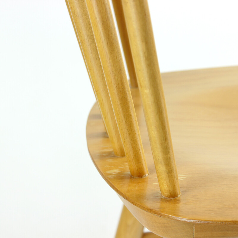 Mid century chair in oak wood by Ton, Czechoslovakia 1960s