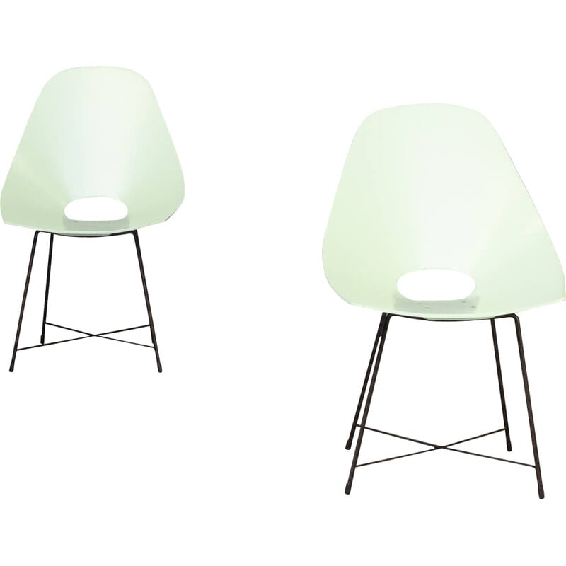 Pair of vintage chairs by Augusto Bozzi for Saporiti