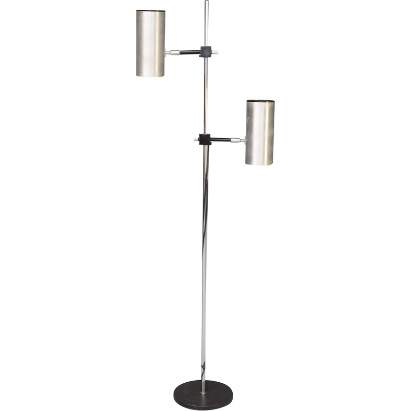 Vintage stainless steel floor lamp by Maria Pergay for Uginox