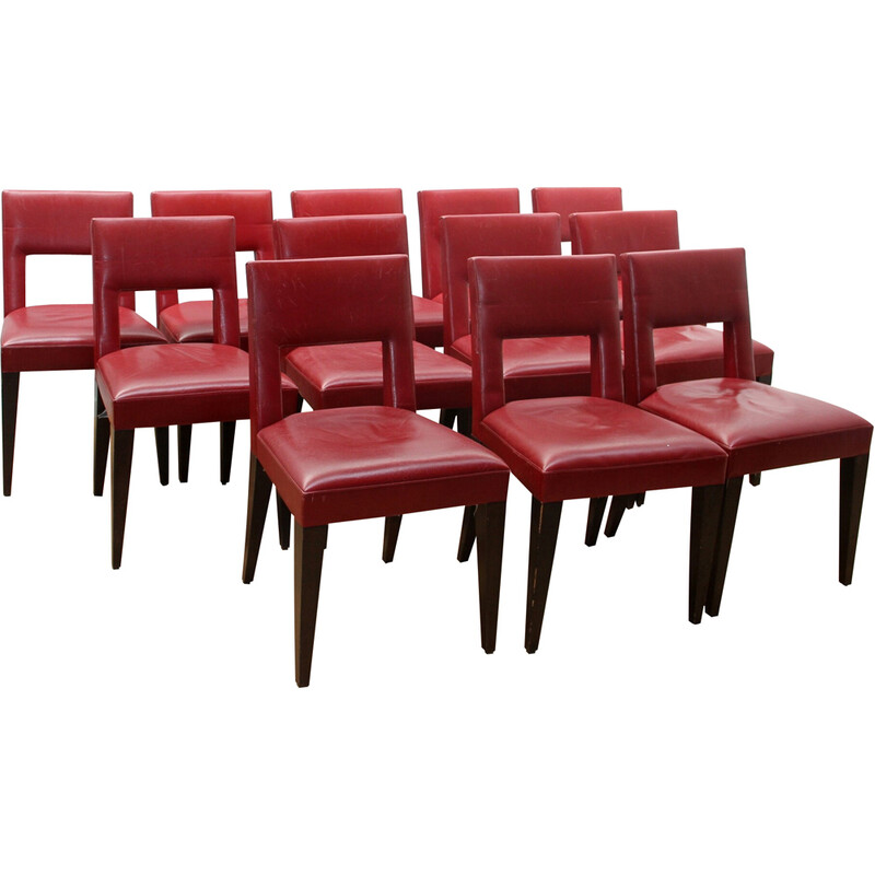 Set of 12 vintage Maïko chairs by Philippe Hurel