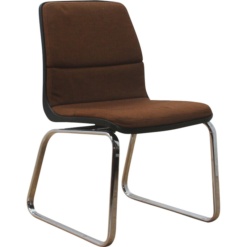 Vintage chrome-plated aluminum office chair by Sedus