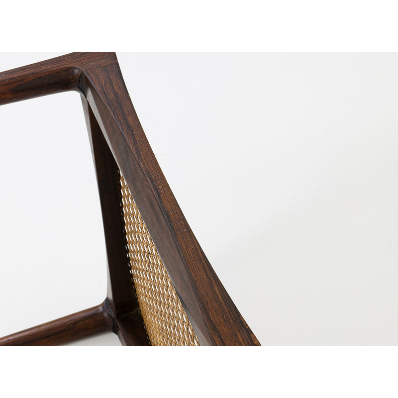 Sgabello danese vintage in palissandro di Bernt Petersen per Wørts Furniture Carpentry