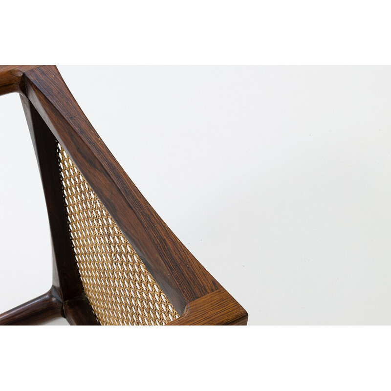 Dänischer Vintage-Hocker aus Rosenholz von Bernt Petersen für Wørts Furniture Carpentry