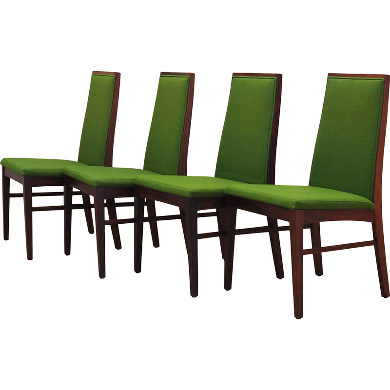 Set of 4 vintage rosewood Danish chairs by Dyrlund, 1970s