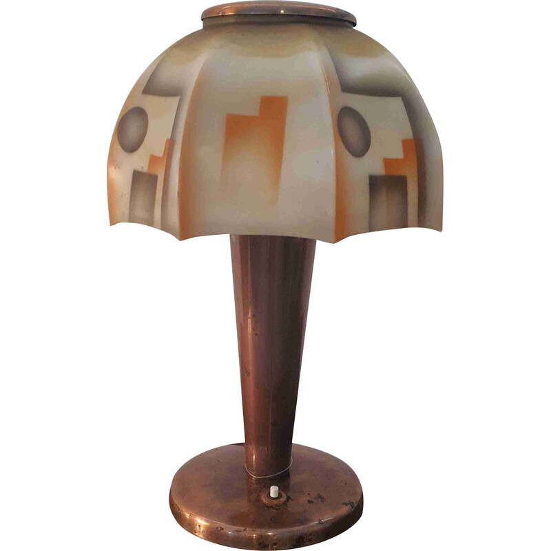 Art Deco Tischlampe von Napako, Tschechoslowakei 1940er Jahre