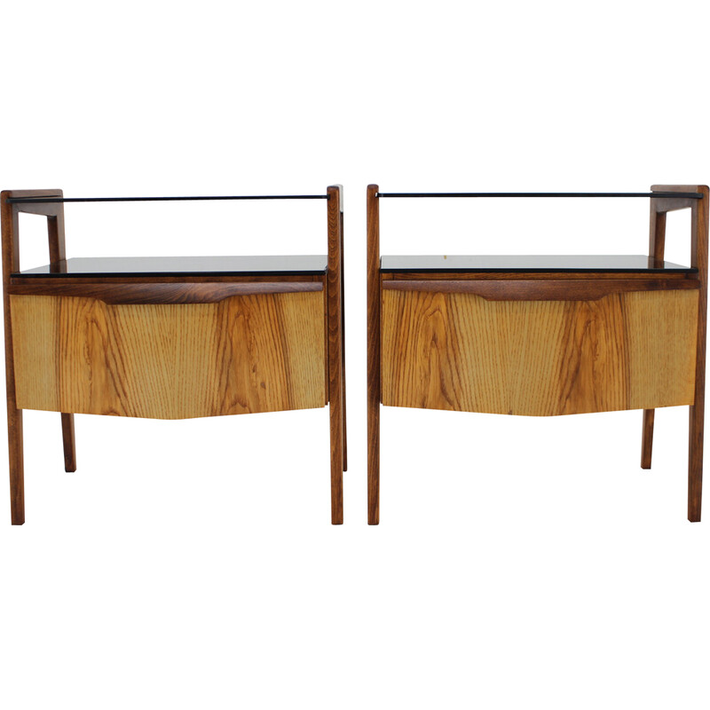 Pair of vintage night stands, Czechoslovakia 1960s