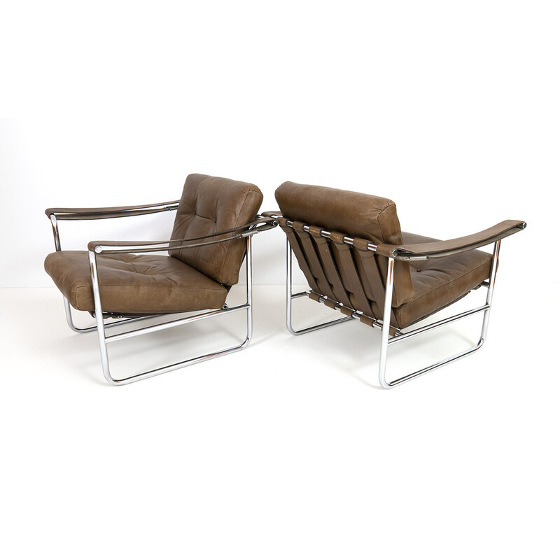 Pair of vintage He 113 armchairs by Hans Eichenberger for de Sede