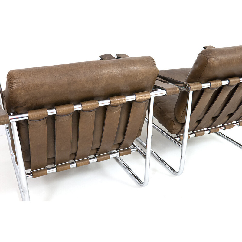 Paire de fauteuils He 113 vintage par Hans Eichenberger pour de Sede
