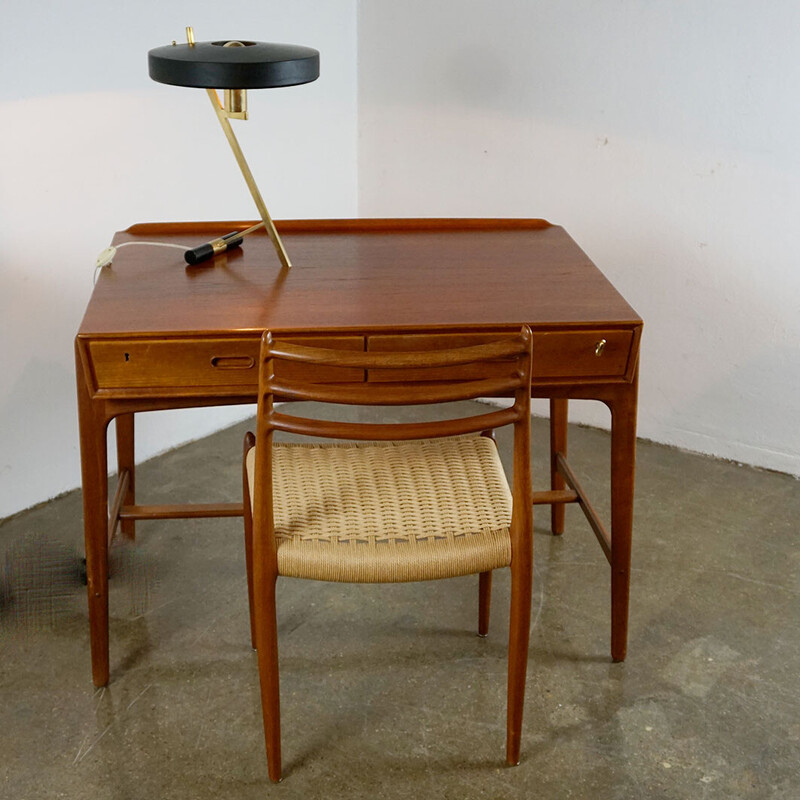 Scandinavian vintage teak desk by Svend Aage Madsen for Sigurd Hansen