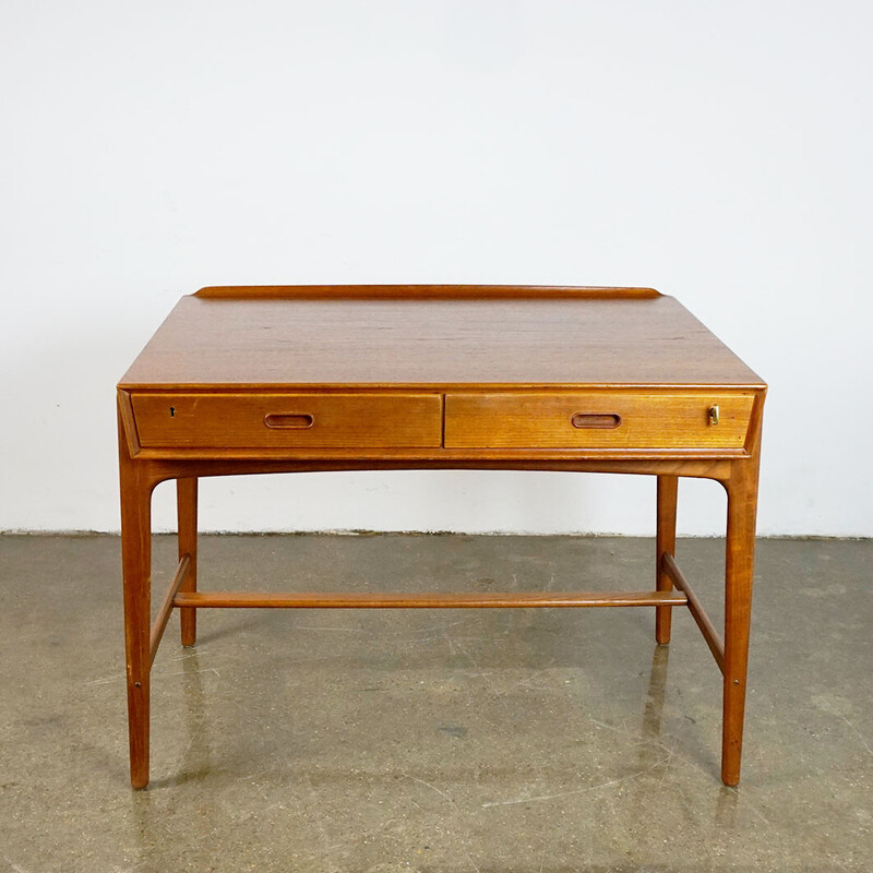 Scandinavian vintage teak desk by Svend Aage Madsen for Sigurd Hansen