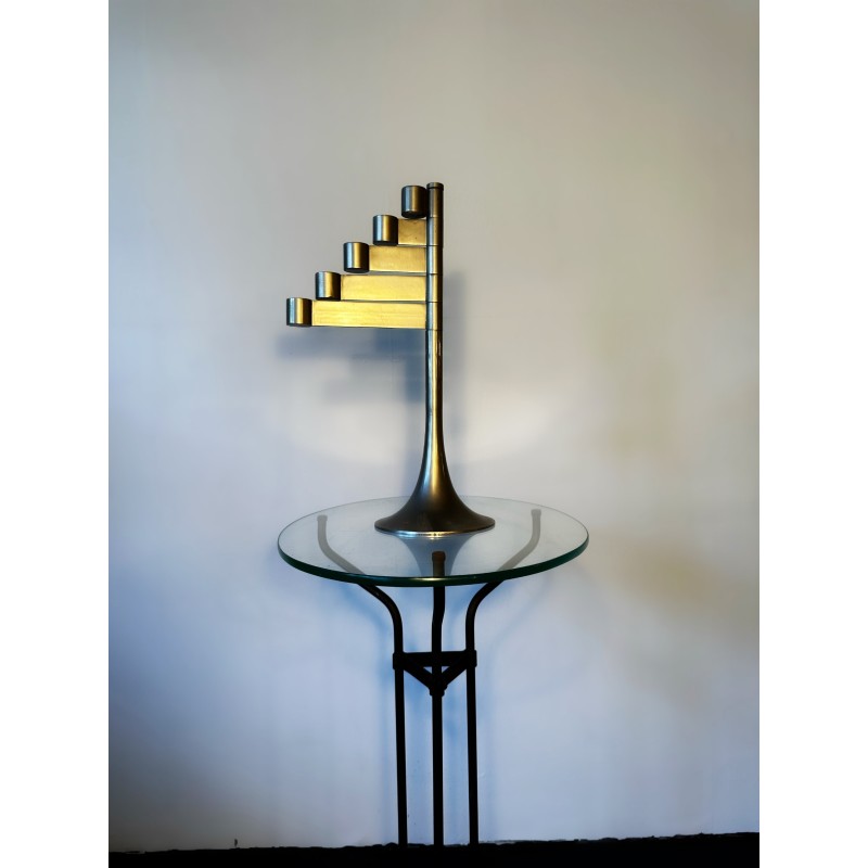 Vintage steel candlestick, 1970