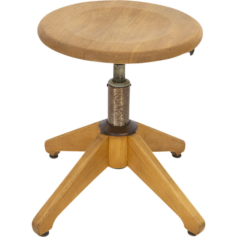 Vintage industrial adjustable stool Sedus, Germany 1950s