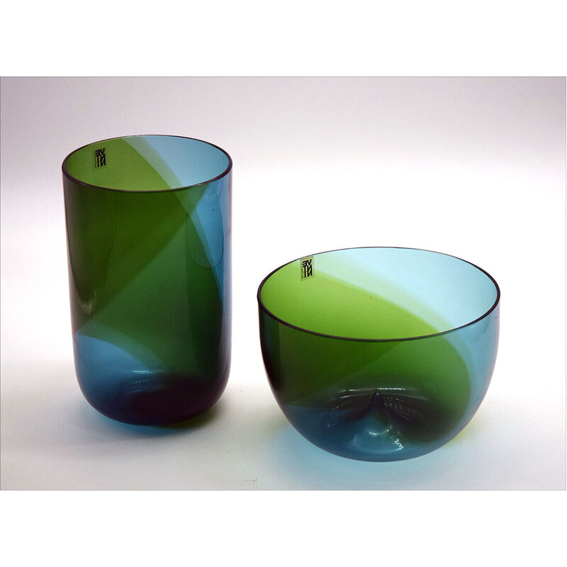 Paire de vases vintage 'Coreani' par Tapio Wirkkala pour Venini, 1970