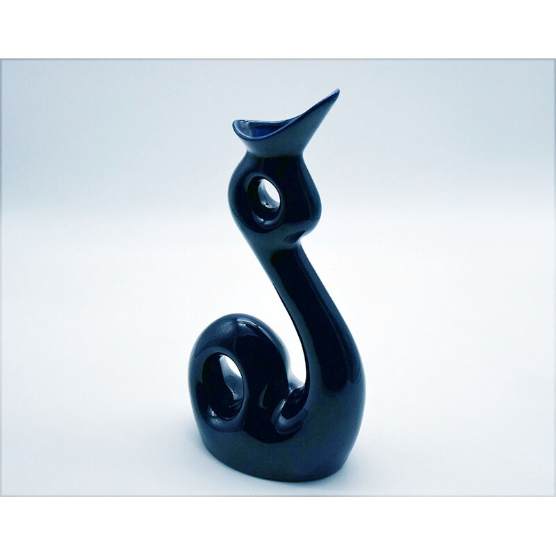 Vase vintage Sinuous par Roberto Rigon pour ceramiche Nove, 1970