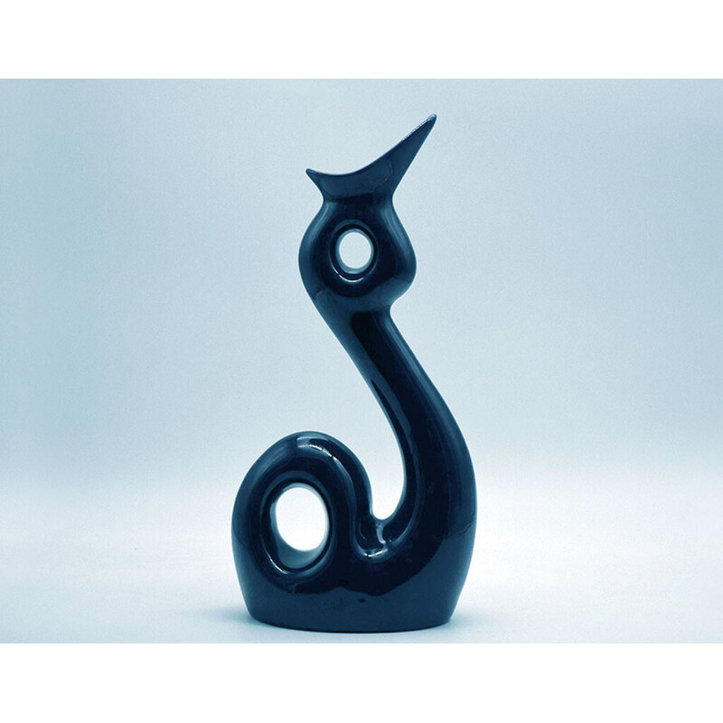 Vintage Sinuous vaas van Roberto Rigon voor ceramiche Nove, 1970