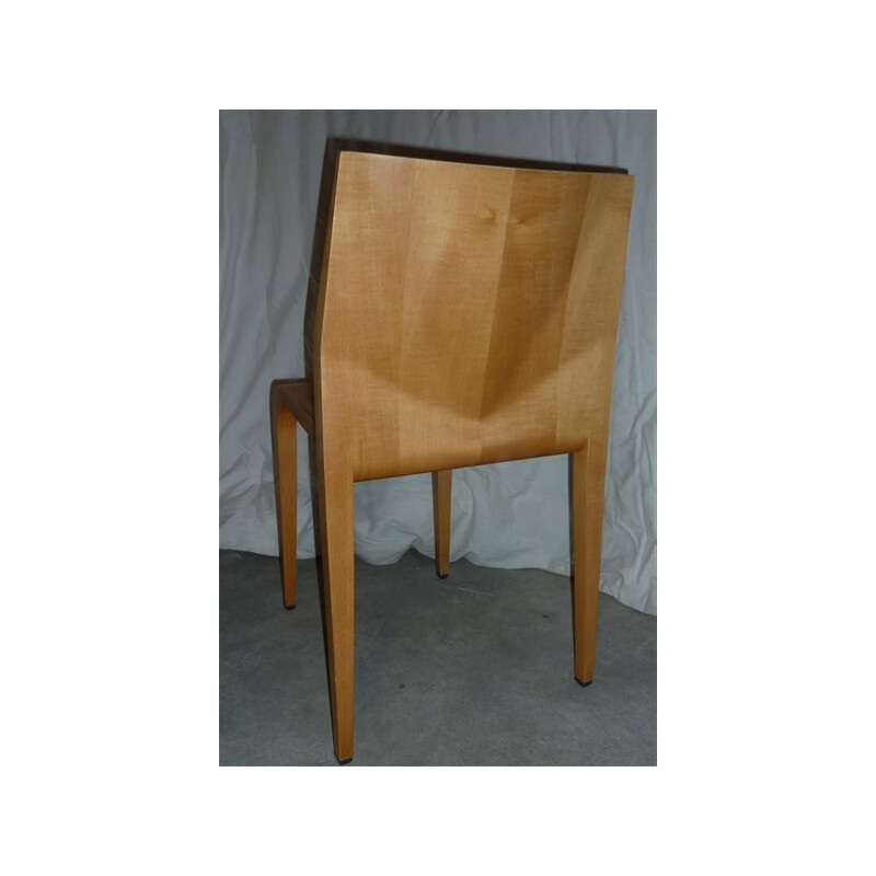 Set of 6 Laleggera beige chairs in marple by Riccardo Blumer produced by Alias - 1990s