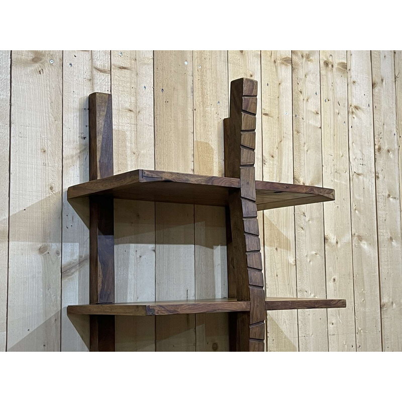 Vintage Indian teak shelf, 1980