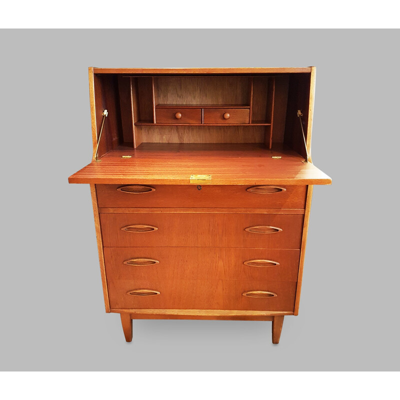 Danish writing desk with 4 drawers - 1960s