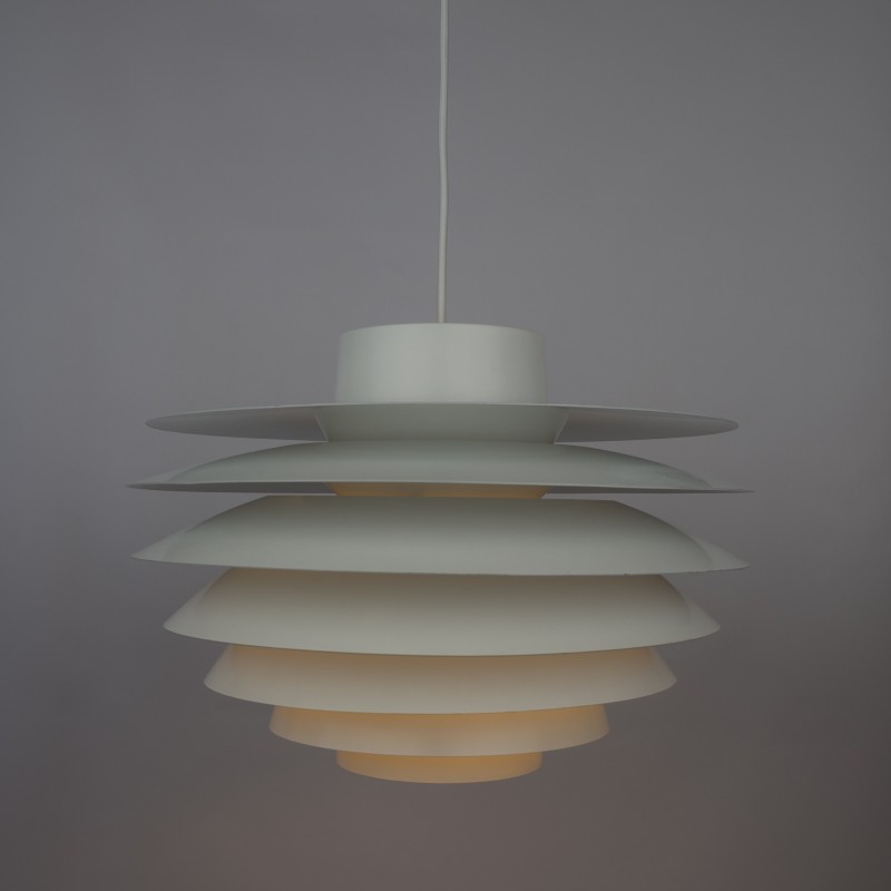 Pair of Danish vintage pendant lamps Verona by Svend Middelboe for Lyfa, 1962