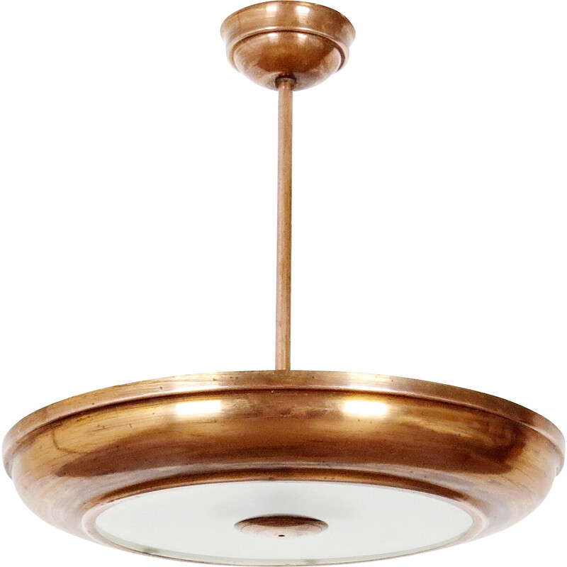 Vintage pendant lamp in copper by Franta Anýž