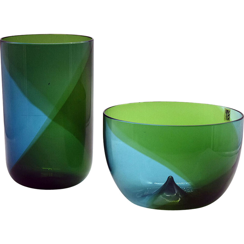 Paire de vases vintage 'Coreani' par Tapio Wirkkala pour Venini, 1970