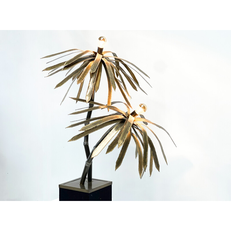 Vintage palm floor lamp by Maison Jansen, France 1970s