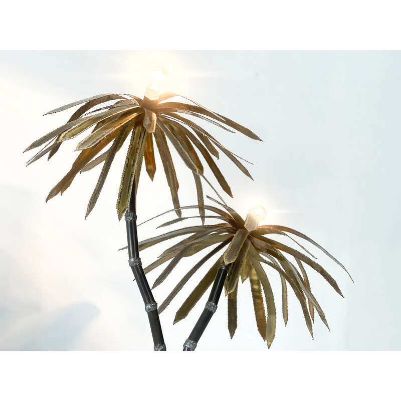 Lampada da terra vintage a forma di palma di Maison Jansen, Francia, anni '70