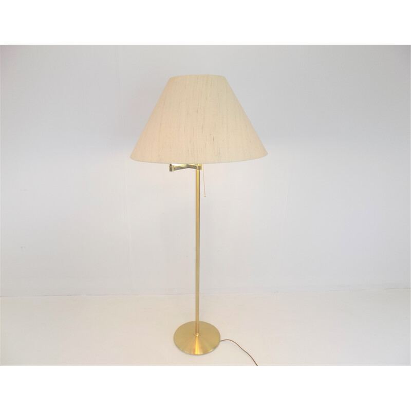 Vintage Stehlampe aus Messing mit schwenkbarem Arm