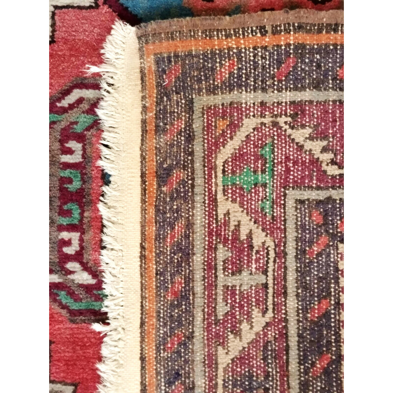 Vintage wool and cotton Kazak rug