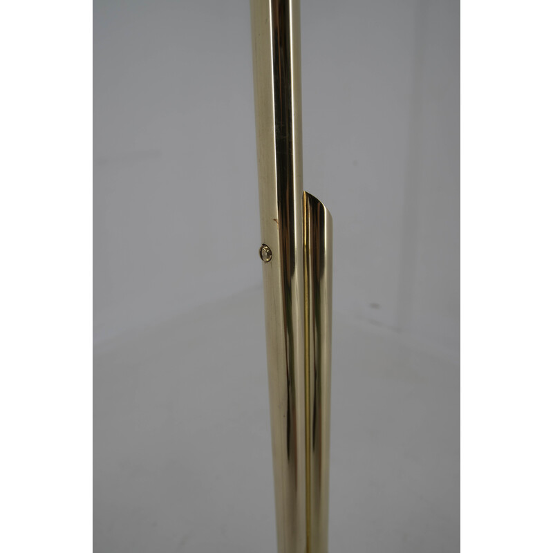 Ar Deco vintage brass floor lamp, Czechoslovakia 1930s