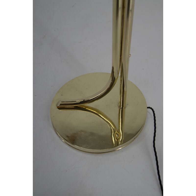 Ar Deco vintage brass floor lamp, Czechoslovakia 1930s