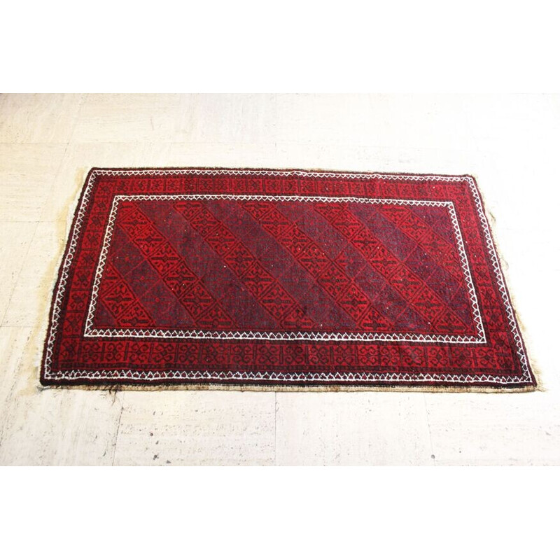 Handmade vintage Baloch Afghan rug