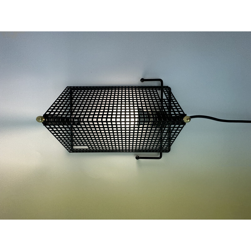 Mid century perforated metal wall lamp by Tjerk Reijenga for Pilastro, 1950s