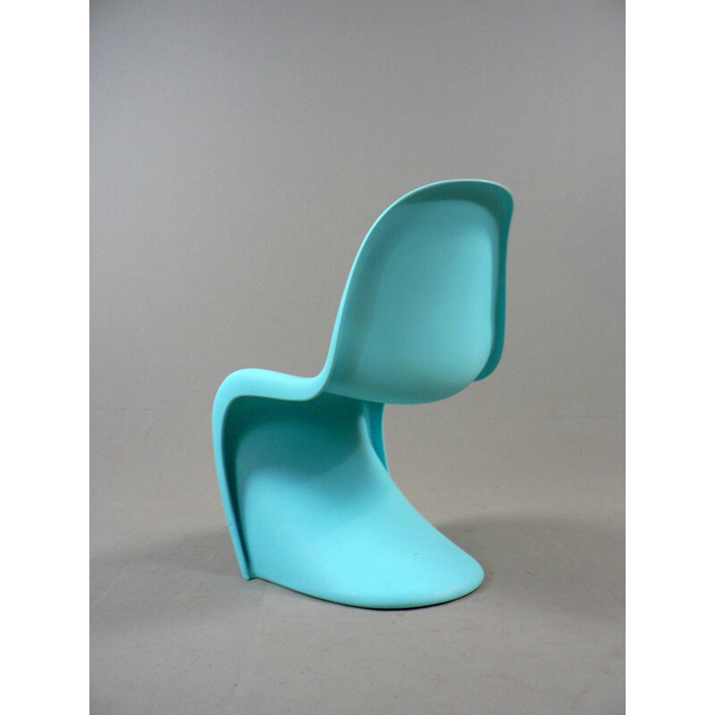 Blue chair in plastic by Verner Panton for Vitra - 2000s