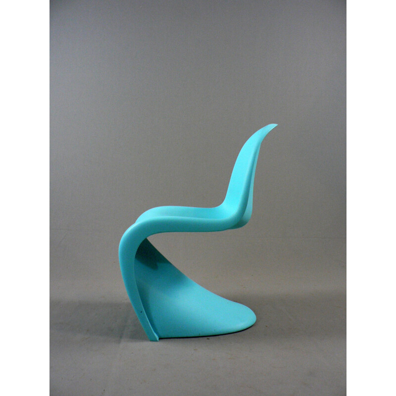 Blue chair in plastic by Verner Panton for Vitra - 2000s