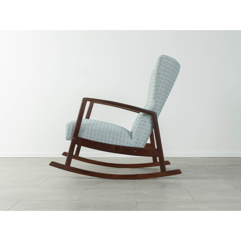 Vintage solid beech wood rocking chair, Germany 1950s