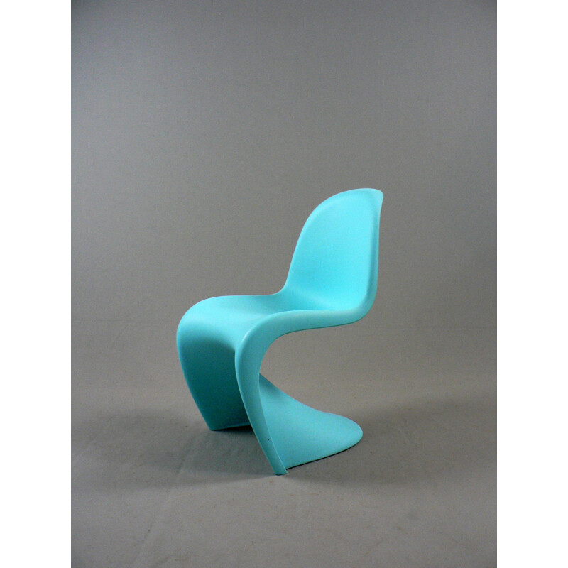 Blue chair in plastic by Verner Panton for Vitra - 2000s